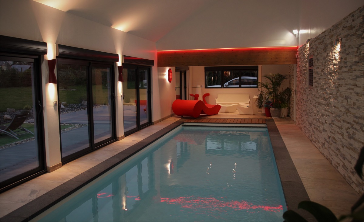 Construction d'une piscine en intérieur - Conscrution de piscine - Defi Habitat - Constructeur de maison en ossature bois