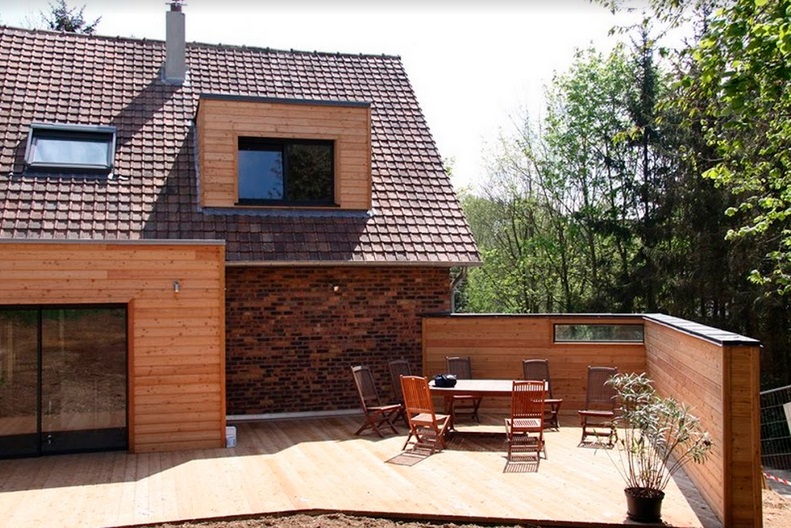 Construction d'une terrasse tout en bois - Defi Habitat - Constructeur de maison en ossature bois